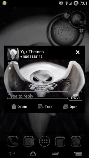 Go SMS Nightmare Theme