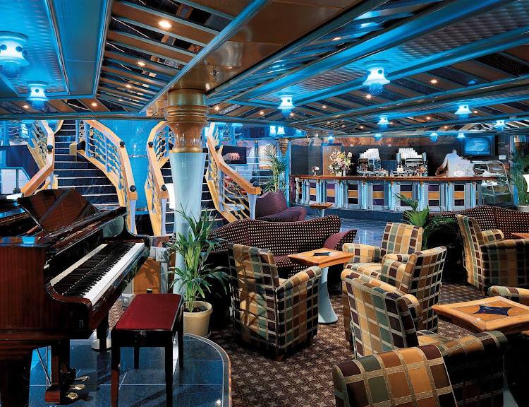 Meet a friend for a cup of tea or a cappuccino at the Fountainhead Café, a patisserie on Carnival Miracle's deck 5.