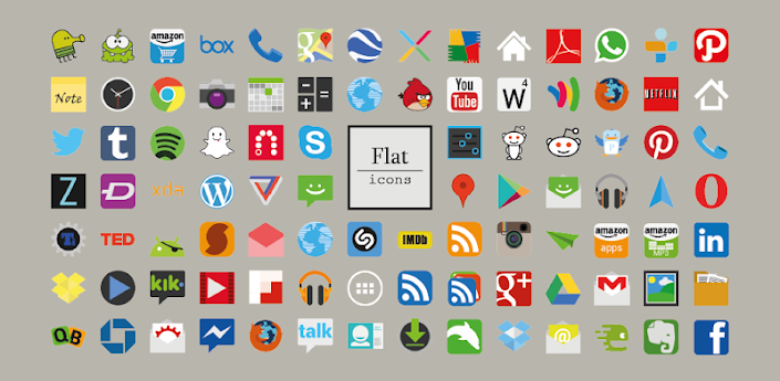 Flat icons (ADW/Apex/GO/Nova)