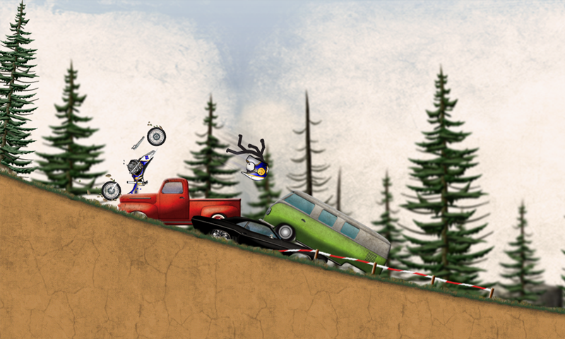  Stickman Downhill Motocross: captura de tela 