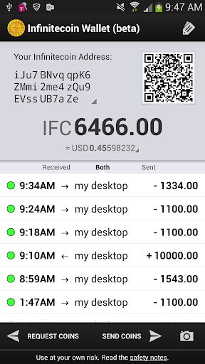 Infinitecoin Wallet