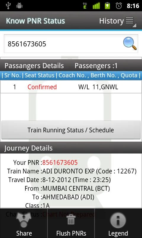 PNR & Indian Rail Enquiry PRO - screenshot
