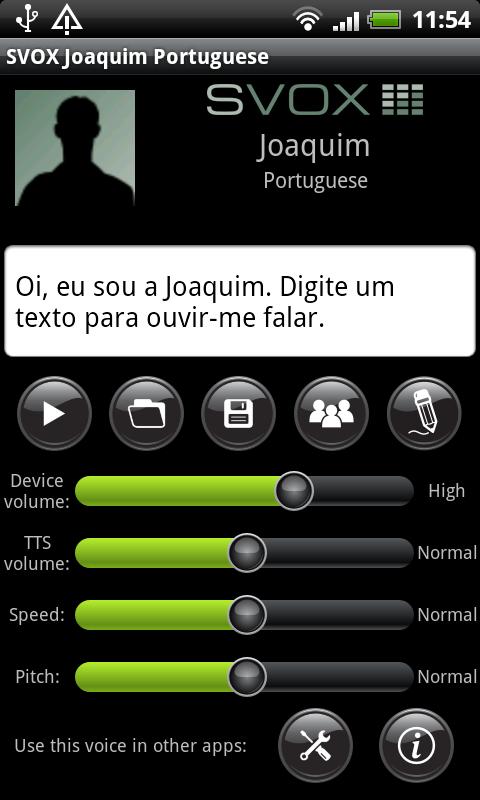 SVOX Portuguese Joaquim Voice Screen 1