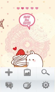 【免費娛樂App】CUKI Theme Molang's cake-APP點子