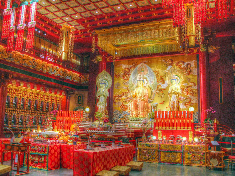 The Buddha Relic Tooth Temple in Singapore. 