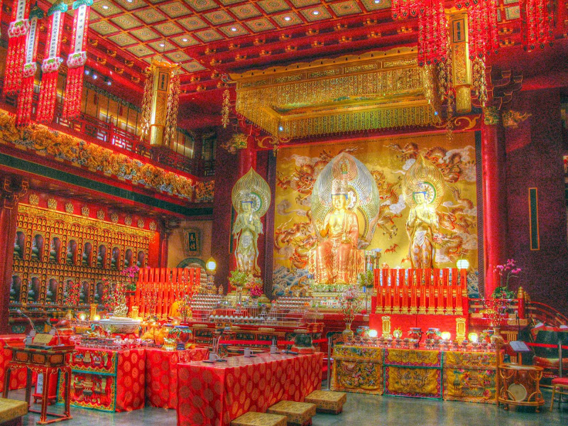 The Buddha Relic Tooth Temple in Singapore.