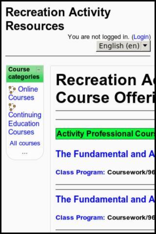 Recreation Activity Resources