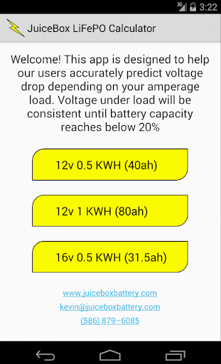 JuiceBox LiFePO Calculator