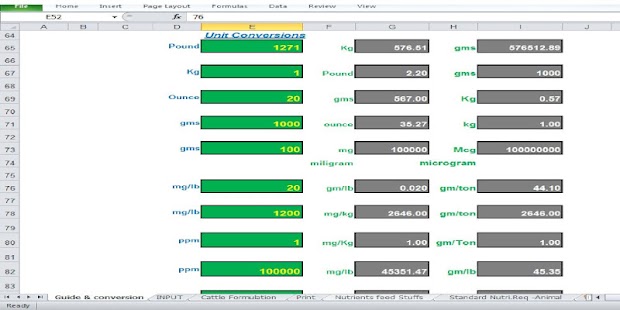 Free Download Cattle Feed Formulation lb&kg APK for Android