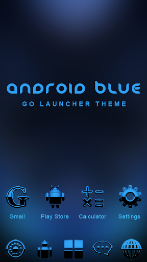 GO Theme Android Blue