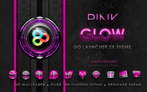 【免費個人化App】GO Launcher Theme Pink Glow-APP點子