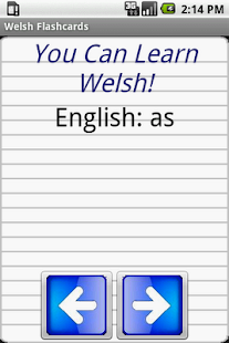 English to Welsh Flashcards