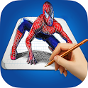 How to draw 3D Pictures icon