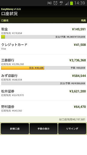 簡単な家計簿: 楽々マネー EZ Money日本語完全版