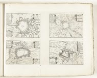 Plattegronden van Saint-Omer, Bapaume, Aire-sur-la-Lys en Saint-Venant, ca. 1702