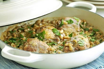 Braised chicken & beans