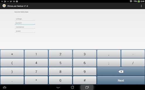 Ohms Law Genius Calculator