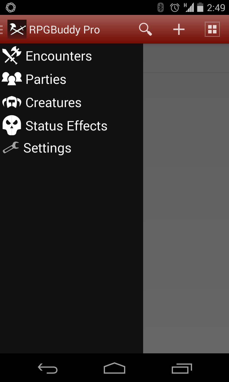 RPG Buddy Pro Screen 1