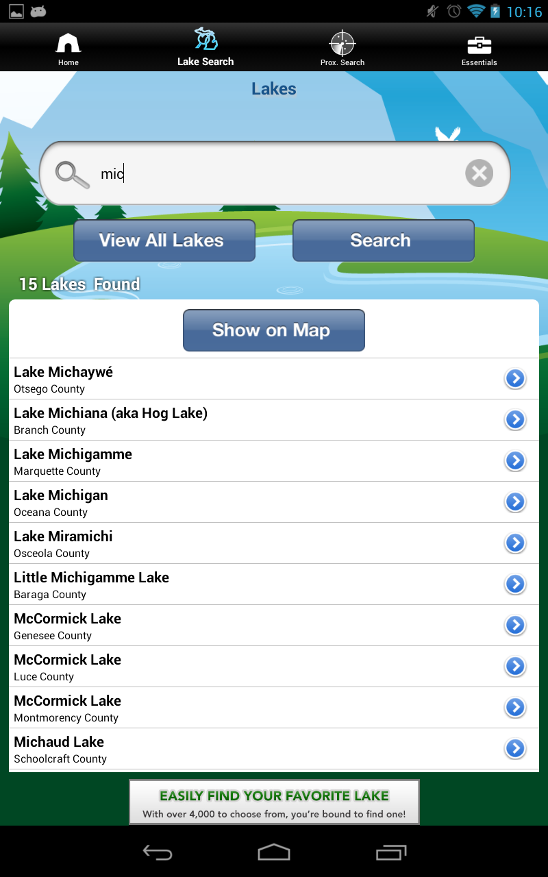 iFish Michigan Screen 3
