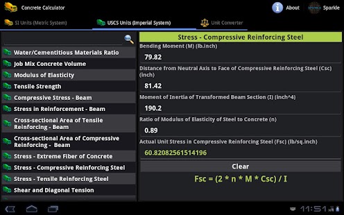 Free Download Concrete Calculator Tablet APK for Android