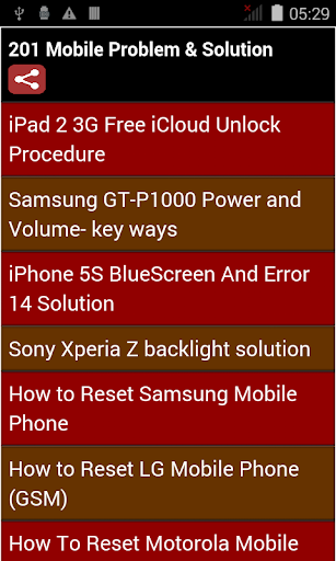 201 Mobile Problem Solution