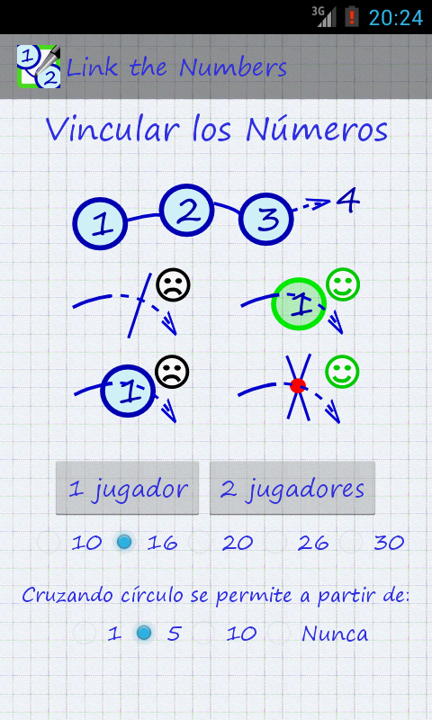 Android application Connect the numbers 2 players screenshort