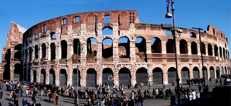 The Colosseum in Rome was long the largest amphitheater in the word, holding 50,000 to 80,000 spectators who watched gladiatorial contests and public spectacles. It was built between 70 AD and 80 AD.   