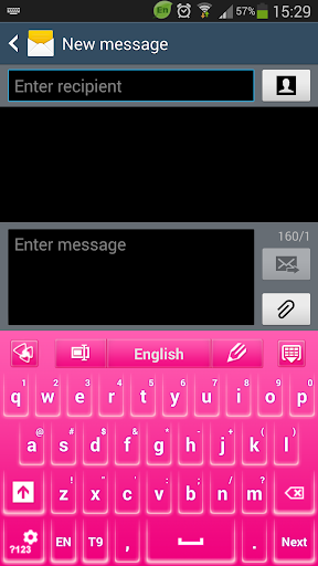 Pink Glow GO Keyboard theme