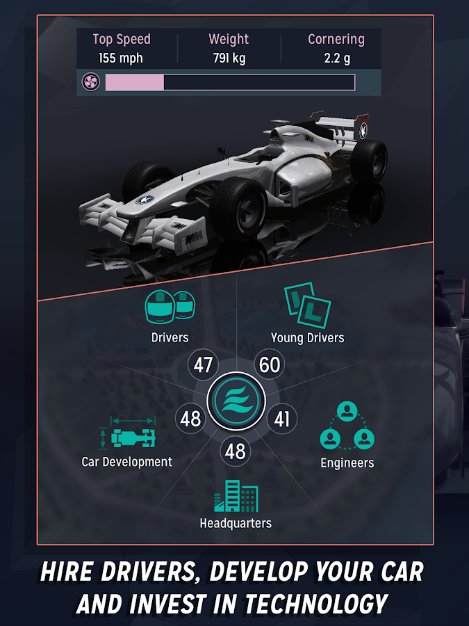 Motorsport Manager - pantalla