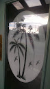Coastal Palms Glass Artwork
