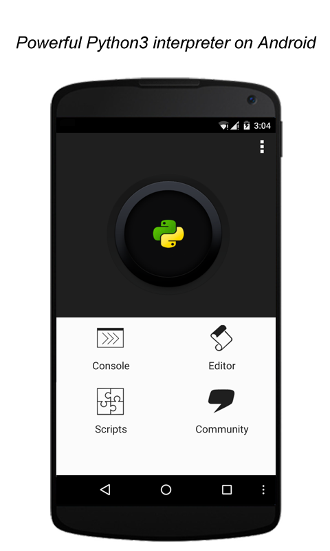 QPython3 - Python3 on Android Screen 1