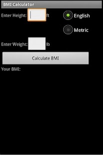 BMI Calculator w/Ads Screenshots 0