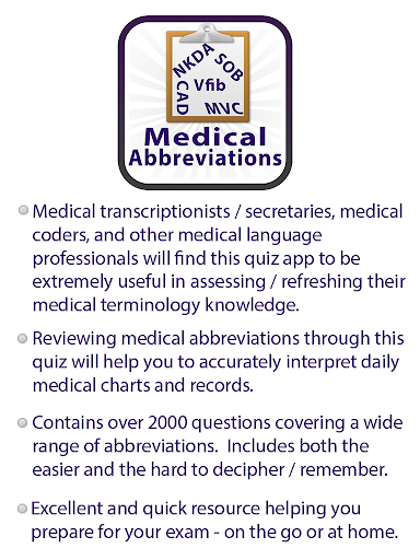 【免費教育App】Medical Abbreviations Quiz-APP點子