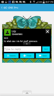 How to download GO SMS - Butterflies 6 patch 1.1 apk for android