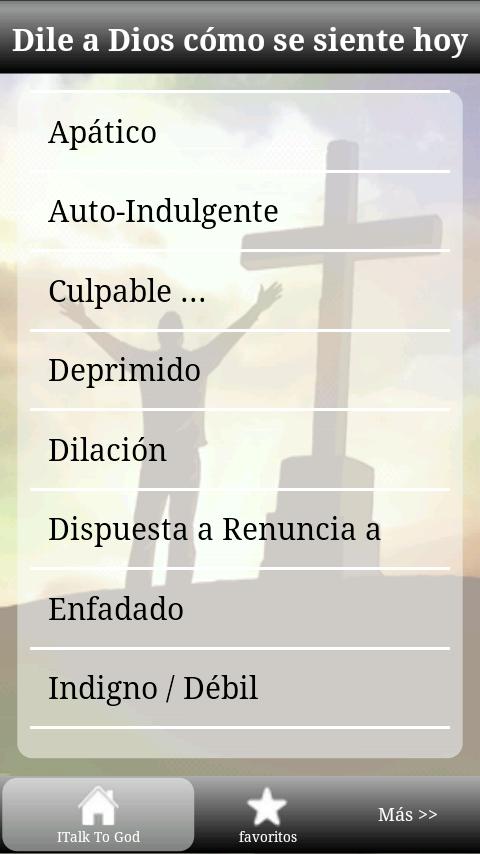 Android application ITalk to God (Span,Chi,Korean) screenshort