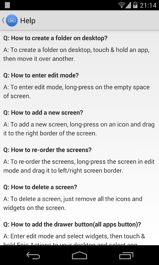 Epic Android L Launcher - screenshot