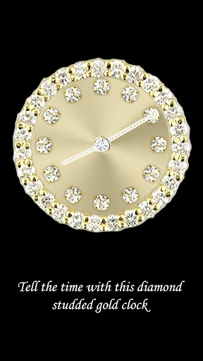 Diamond Gold Clock Widget