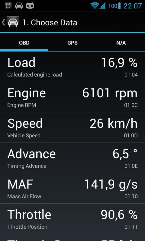 OBD Dashboard Screen 3