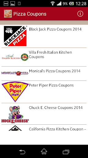 Pizza coupons