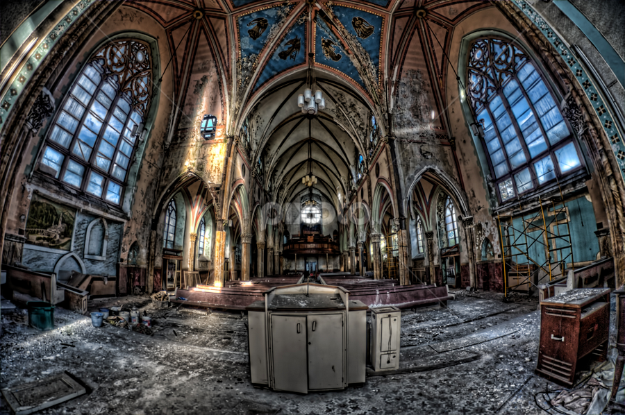Abandoned Church by Dawn Robinson - Buildings & Architecture Decaying & Abandoned