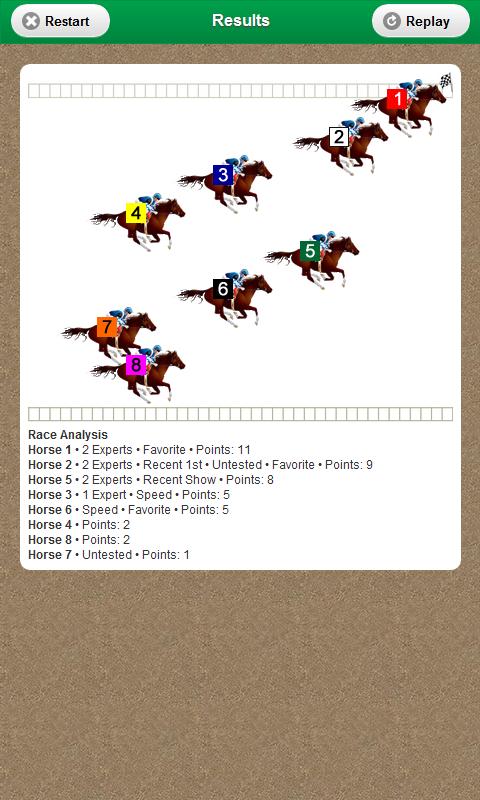 Horse Betting Quicktap Screen 3