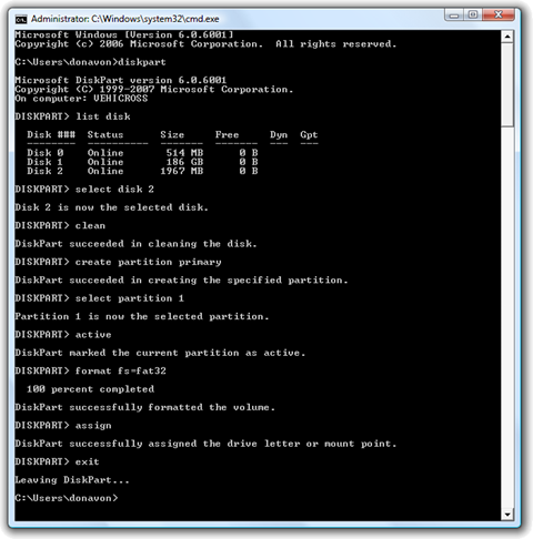 Preparing the USB flash drive