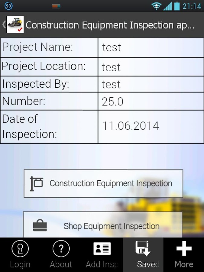 Inspect Construction Equipment Android Apps on Google Play