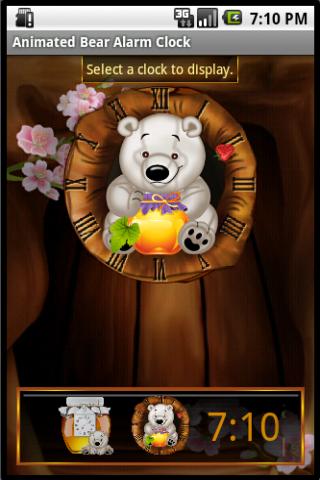 Animated Bear Clock Widget Screen 2