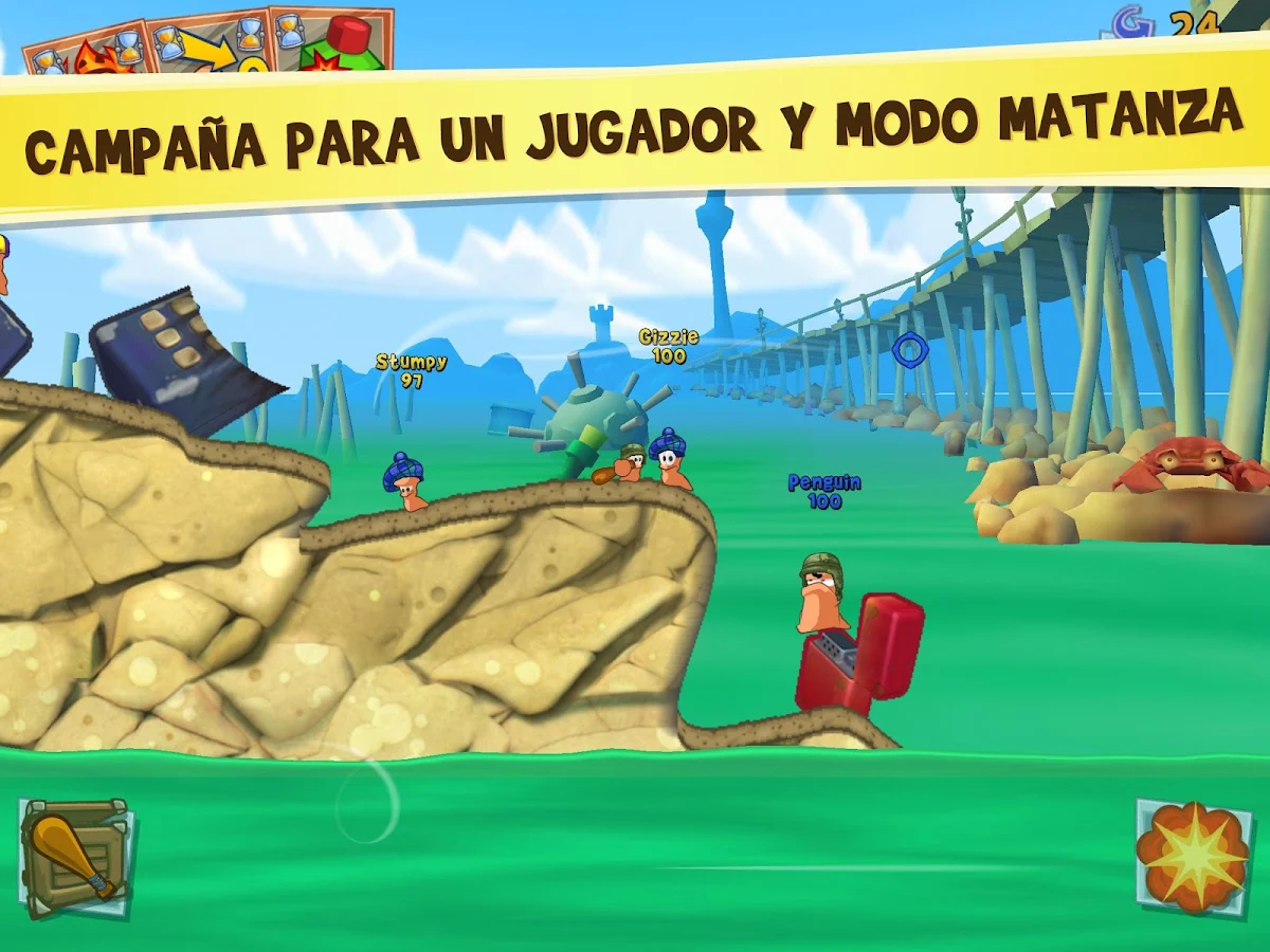   Worms 3: captura de pantalla 