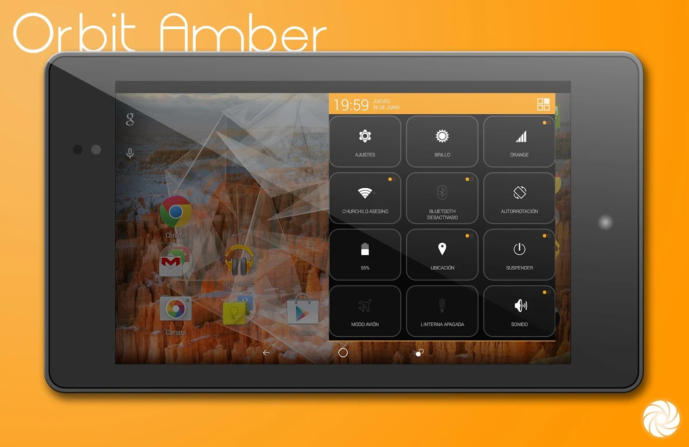 Orbit Amber Theme - CM11/PA - screenshot