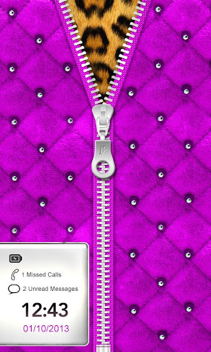 ★ Purple Zipper Lock Screen ★