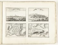 Gezichten en plattegronden van Maastricht, Namen, Charleroi en Fort Charlemont, ca. 1702