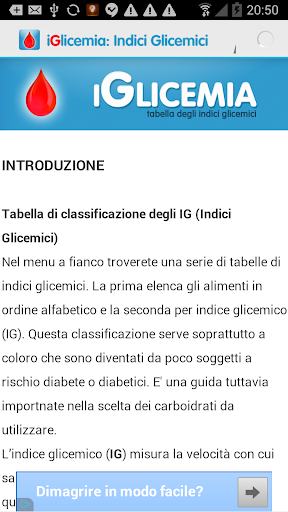 Diabete: Indici Glicemici