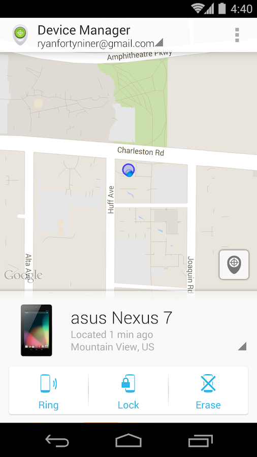 Android Device Manager - screenshot